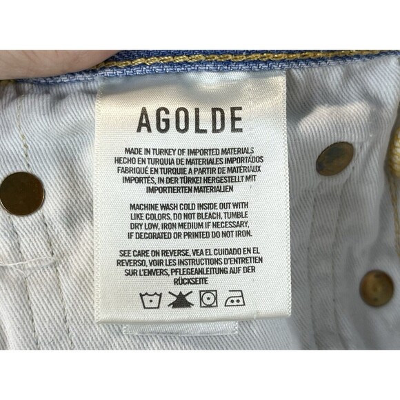 AGOLDE Shorts Womens Sz 26 Parker Cutoff Distressed Designer Denim Daisy Duke - Picture 4 of 13